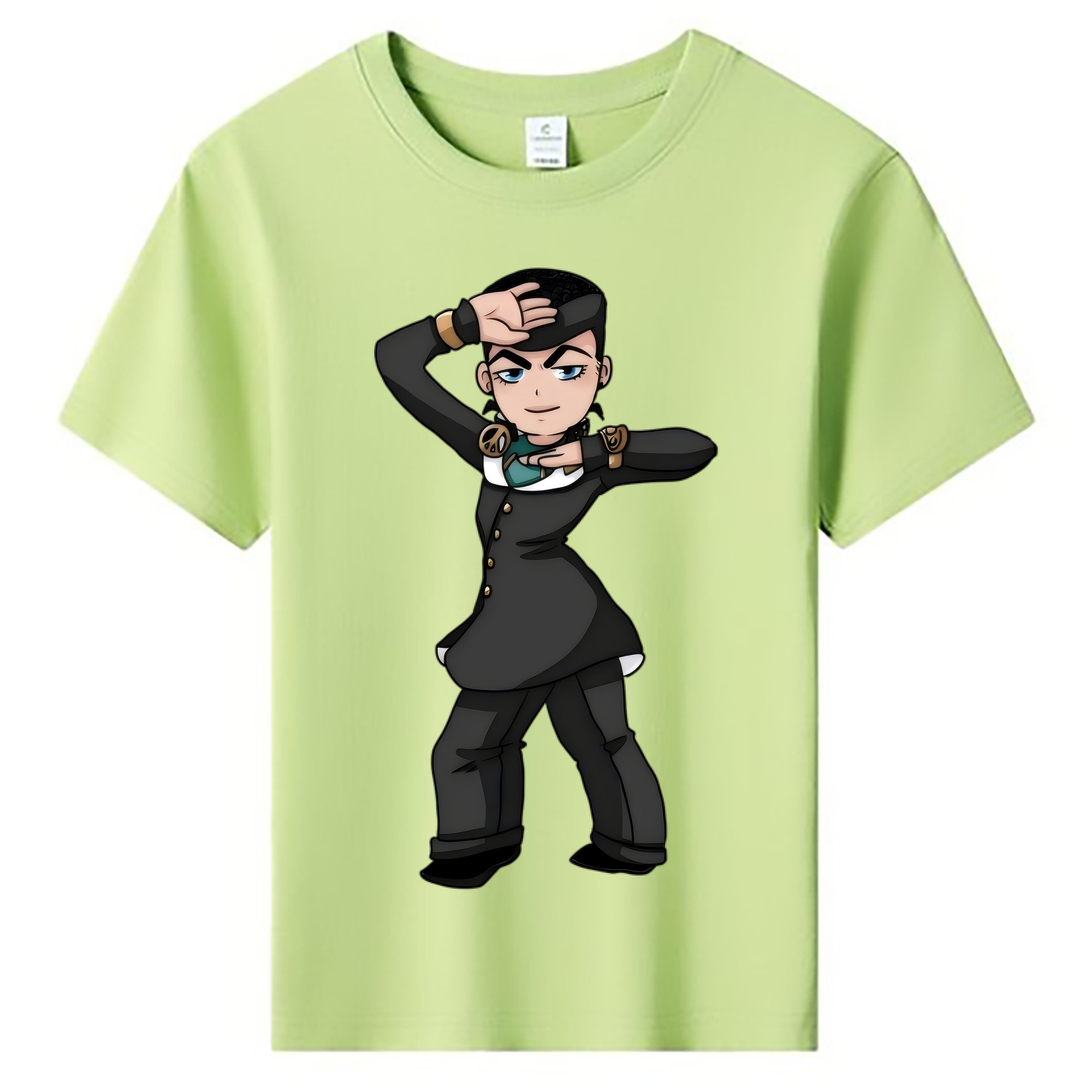 （画像用） ジョジョの奇妙な冒険 ひがしかた じょうすけ JoJo's Bizarre Adventure Higashikata Josuke 綿100％キッズTシャツ（フロントプリント）